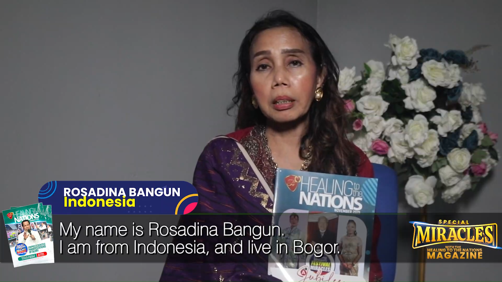Rosadina Bangun Healed of Acute low blood pressure