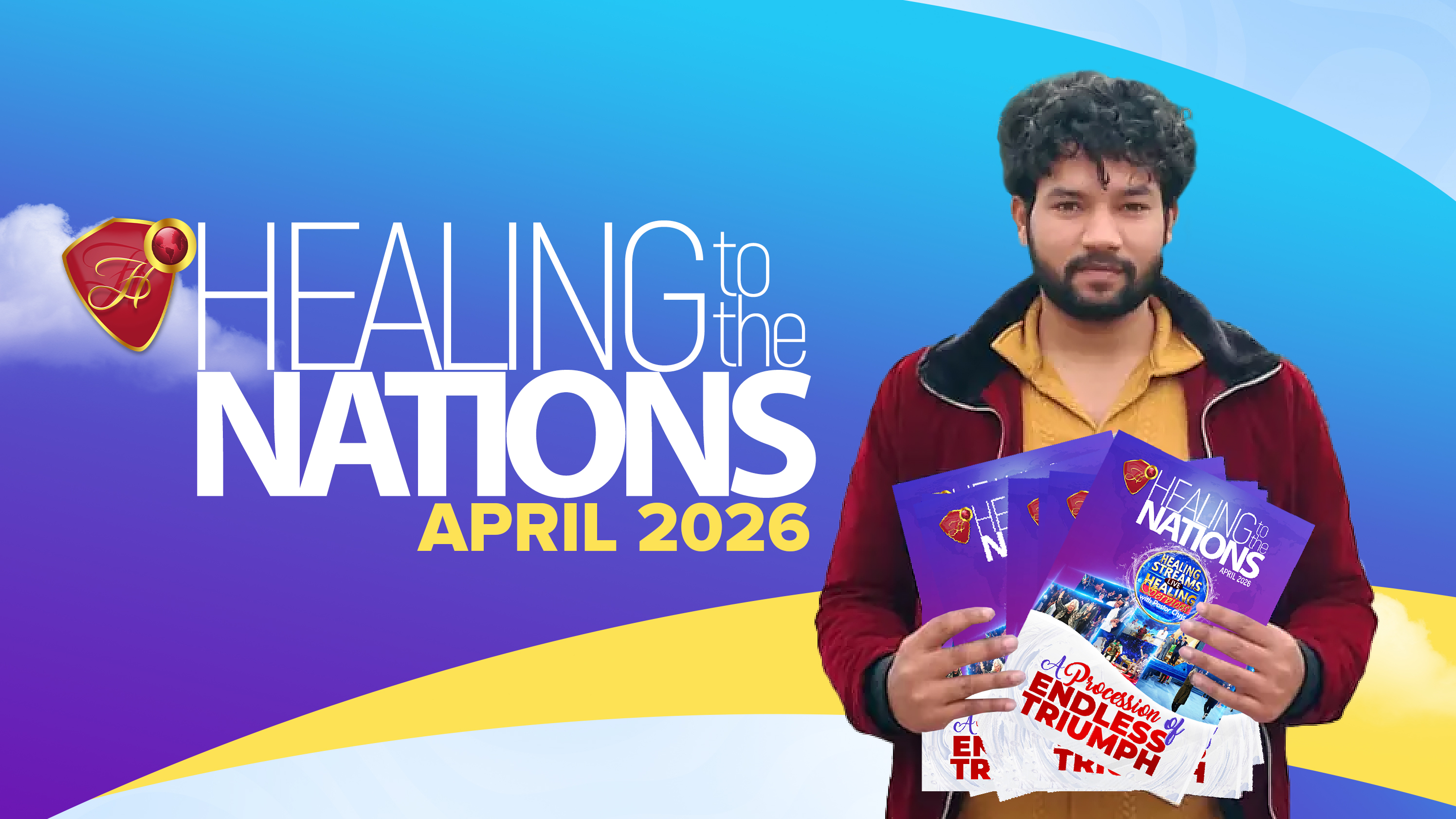 Family with magazine